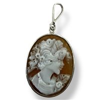 Anhänger Mandile 1922 Dame Cammei  in Silber Conchiglia 2MCICM155